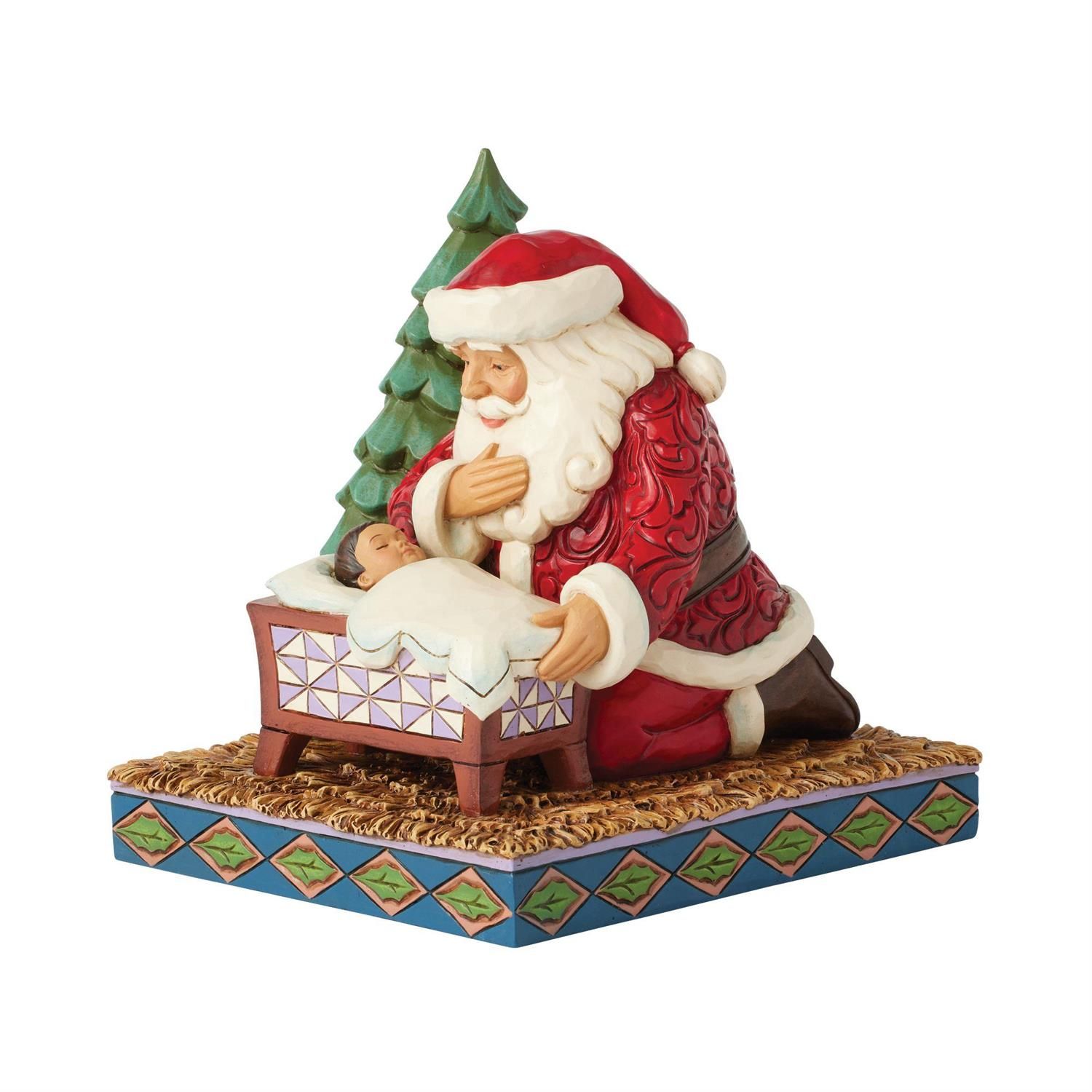PRE-ORDER Christmas Miracle Santa Collection Santa Kneeling over Baby Jesus By: Heartwood Creek Jim Shore *SHIPS 6/2025* NEW 2025