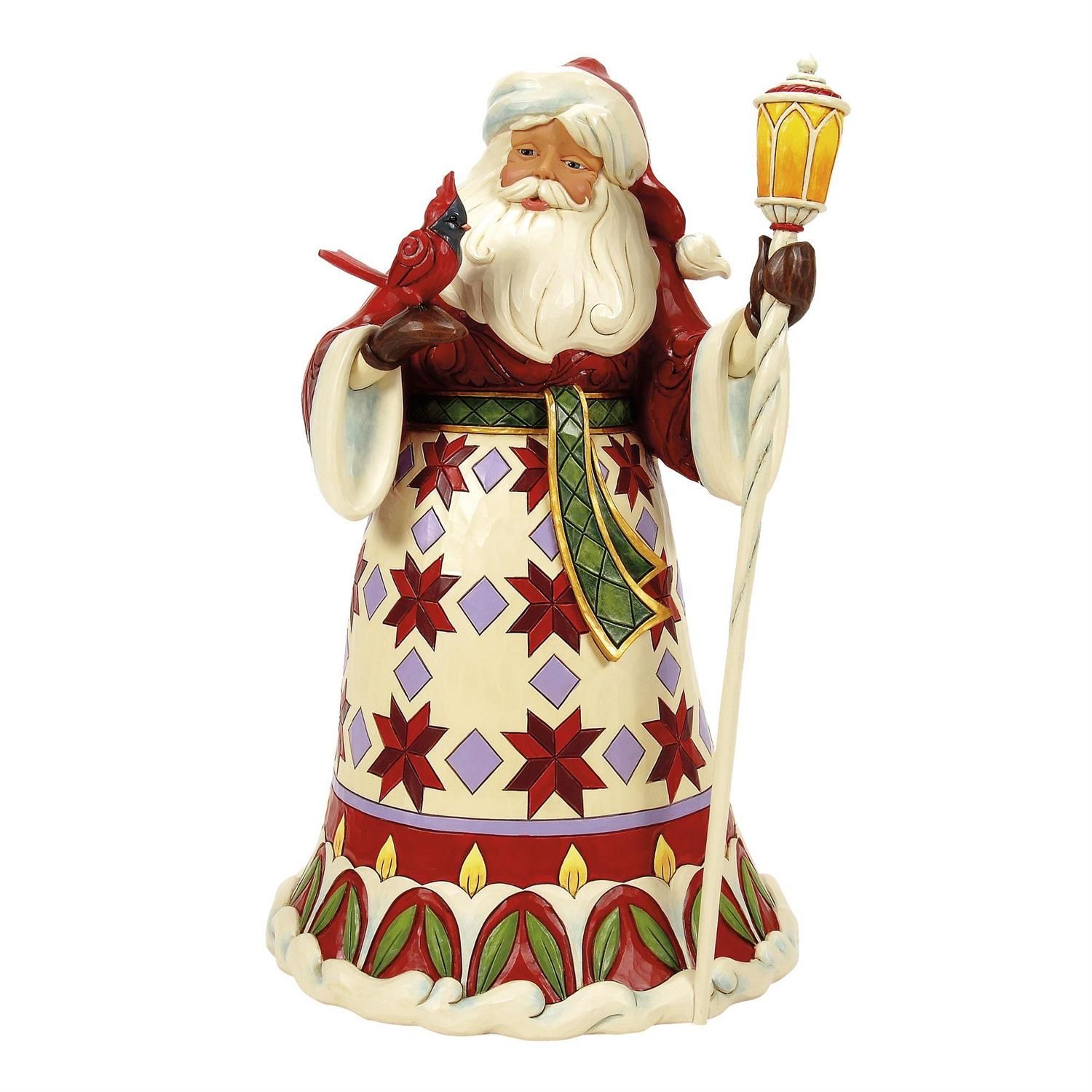 PRE-ORDER Spreading Christmas Cheer Santa Collection Santa Cardinal on Hand By: Heartwood Creek Jim Shore *SHIPS 9/2025* NEW 2025