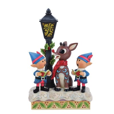 PRE-ORDER Rudolph and Elves Caroling By: Rudolph Jim Shore *SHIPS 8/2025* NEW 2025