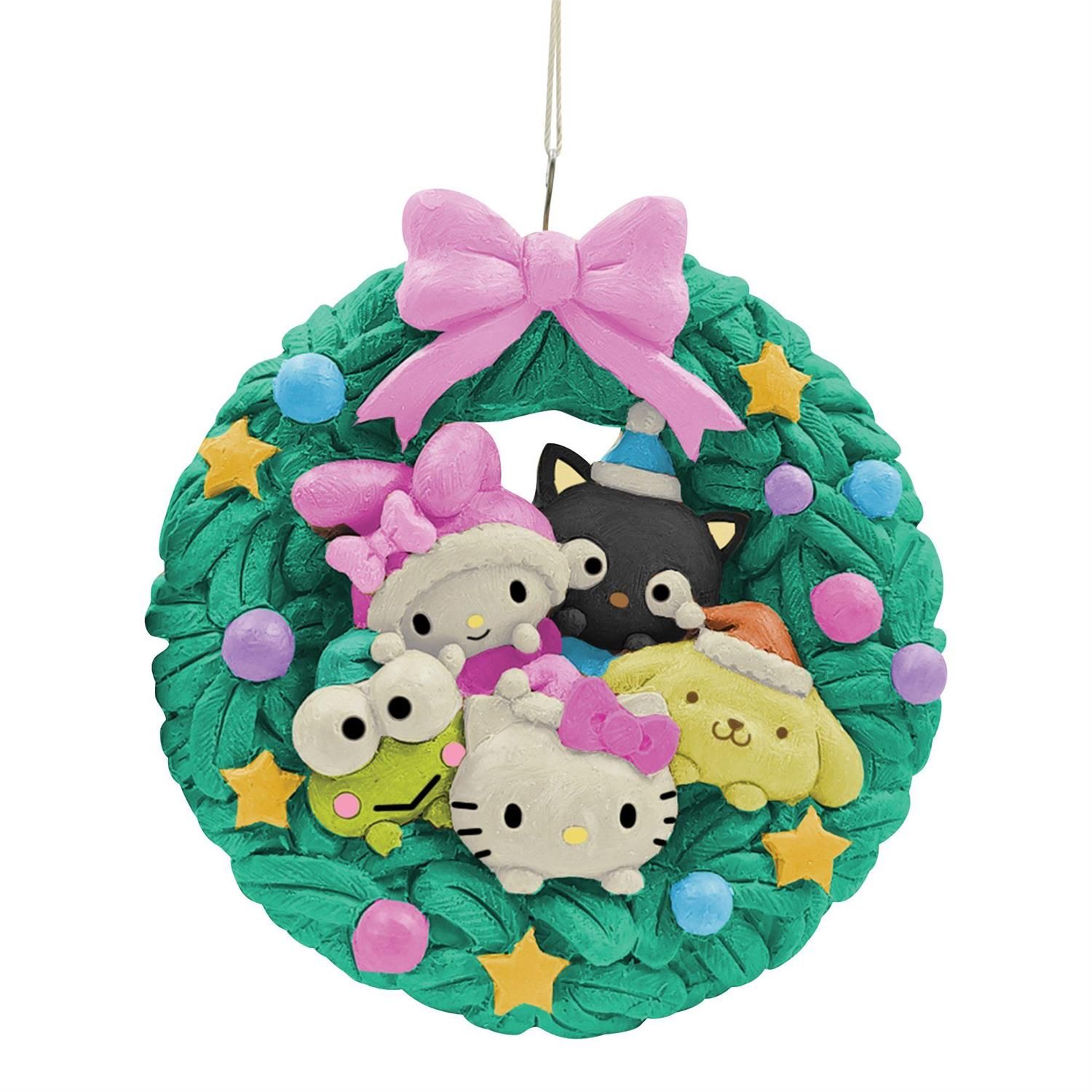 PRE-ORDER Hello Kitty &amp; Friends Wreath Ornament By: Sanrio Jim Shore *SHIPS 8/2025* NEW 2025
