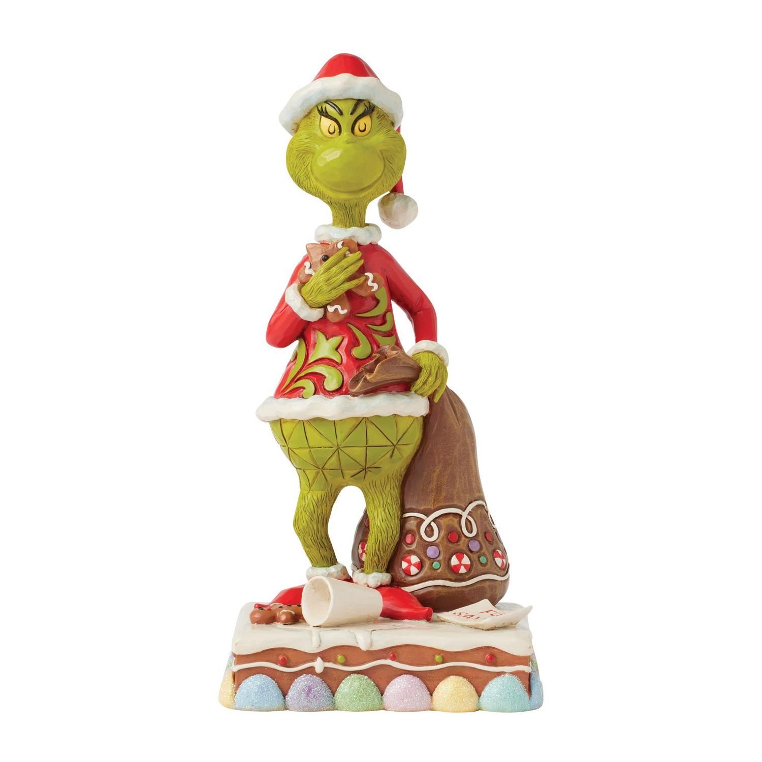 Grinch Eating Gingerbread Man Cookie By: The Grinch Jim Shore *SHIPS WITHIN 10 DAYS* NEW 2025