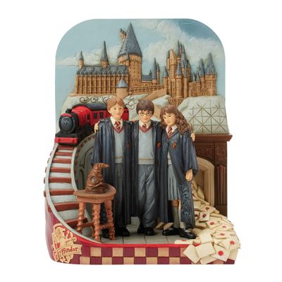 PRE-ORDER Harry Potter Trio Castle Scene By: Harry Potter Jim Shore *SHIPS 8/2025* NEW 2025