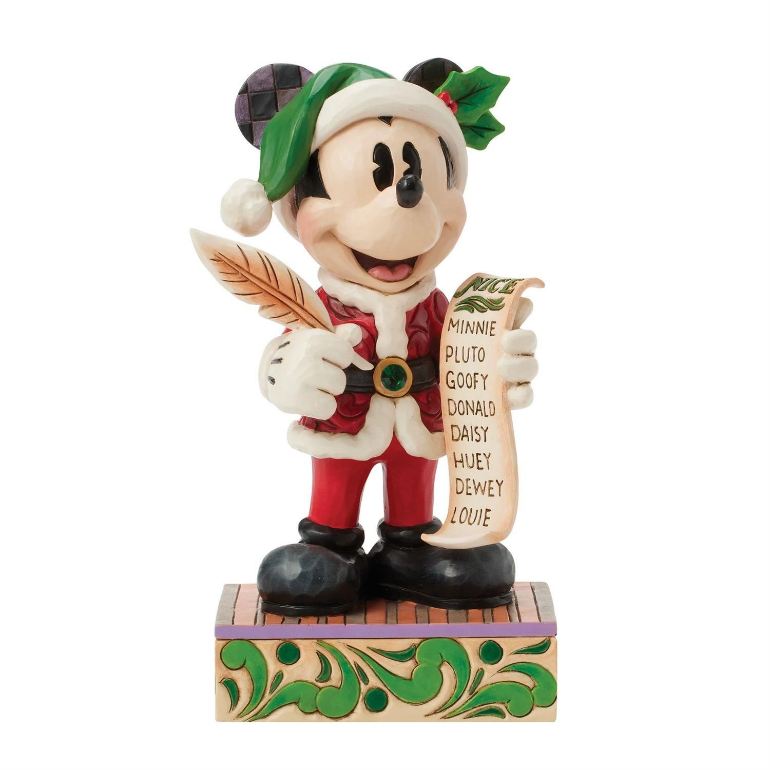 PRE-ORDER Santa Mickey List By: Disney Traditions Jim Shore *SHIPS 6/2025* NEW 2025