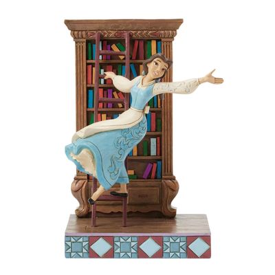 PRE-ORDER Belle With Bookshelf By: Disney Traditions Jim Shore *SHIPS 8/2025* NEW 2025