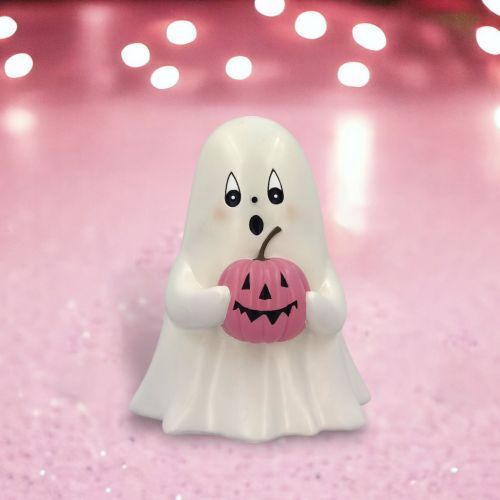 PRE-ORDER 7&quot; Booville Ghost With Pumpkin Halloween Decor *SHIPS 7/2025* NEW 2025