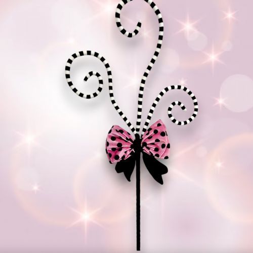 PRE-ORDER 23&quot; Swirl Picks With Bow Set Of 2 Halloween Decor *SHIPS 7/2025* NEW 2025