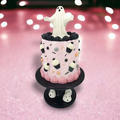 PRE-ORDER 12&quot; Booville Ghost Cake Halloween Decor *SHIPS 7/2025* NEW 2025