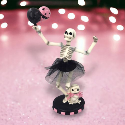 PRE-ORDER 12&quot; Ghoul Skeleton With Balloons Halloween Decor *SHIPS 7/2025* NEW 2025