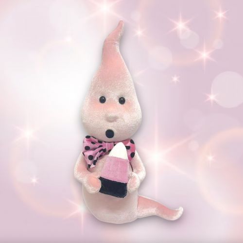 PRE-ORDER 18&quot; Pink Ghost With Candy Corn Halloween Decor *SHIPS 7/2025* NEW 2025