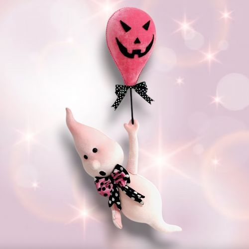 PRE-ORDER 29&quot; Pink Hanging Ghost Halloween Decor *SHIPS 7/2025* NEW 2025