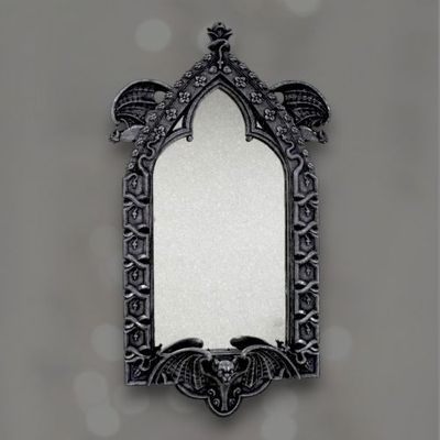 PRE-ORDER 42&quot; Resin Bat Mirror Halloween Decor *SHIPS 8/2025* NEW 2025