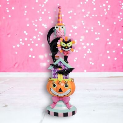 PRE-ORDER 36&quot; Stacked Characters Finial Halloween Decor *SHIPS 7/2025* NEW 2025