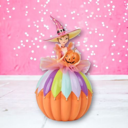 PRE-ORDER 12.5&quot; Pumpkin Queen Halloween Decor *SHIPS 7/2025* NEW 2025