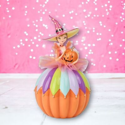 PRE-ORDER 12.5&quot; Pumpkin Queen Halloween Decor *SHIPS 7/2025* NEW 2025