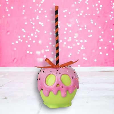 PRE-ORDER 9&quot; Green Candy Apple Halloween Decor *SHIPS 7/2025* NEW 2025