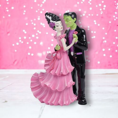 PRE-ORDER 16&quot; Mr. &amp; Mrs. Frankenstein Dancing Halloween Decor *SHIPS 7/2025* NEW 2025