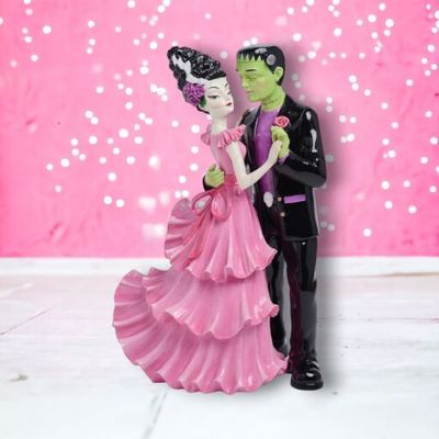 PRE-ORDER 16&quot; Mr. &amp; Mrs. Frankenstein Dancing Halloween Decor *SHIPS 7/2025* NEW 2025