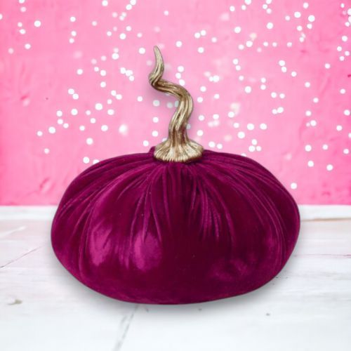 PRE-ORDER 7.5&quot; Purple Fabric Pumpkin Halloween Decor *SHIPS 7/2025* NEW 2025