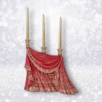 PRE-ORDER 16&quot; Curtain Candle Holder Christmas Decor *SHIPS 8/2025* NEW 2025