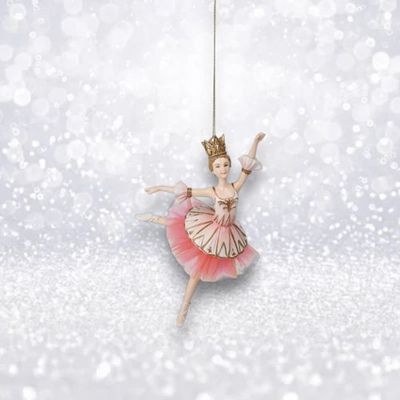 PRE-ORDER 7&quot; Ballerina Dancing Ornament Christmas Decor *SHIPS 8/2025* NEW 2025