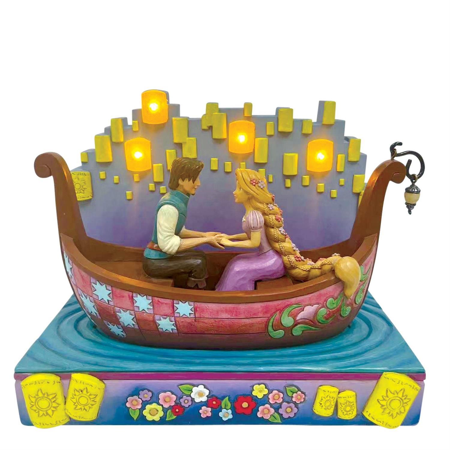 PRE-ORDER Tangled Boat With LED Lights By: Disney Traditions Jim Shore *SHIPS 8/2025* NEW 2025
