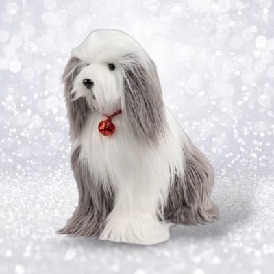 20&quot; Fuzzy Sheepdog Christmas Decor *SHIPS WITHIN 10 DAYS* NEW 2025