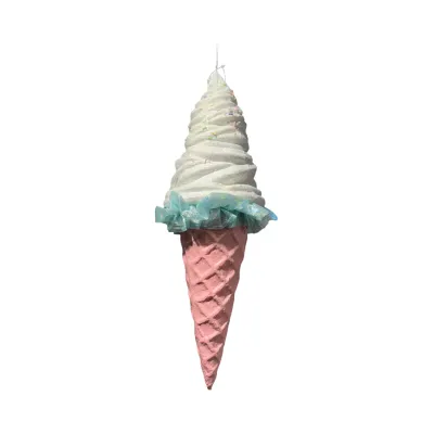FOAM FABRIC ICE CREAM CONE ORNAMENT 19&quot; Easter Decor NEW 2025