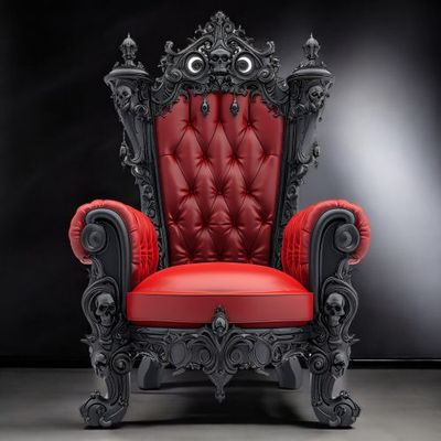 18  Inch Resin Blood Moon Wedding Vampire Chair Halloween Decor NEW 2025
