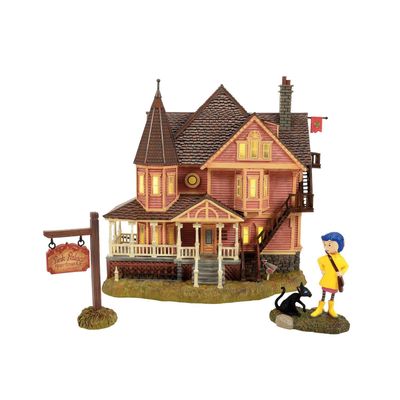 PRE-ORDER Pink Palace, Coraline Set Of 3 By: Dept 56 Coraline Village *SHIPS 8/2025* NEW 2025