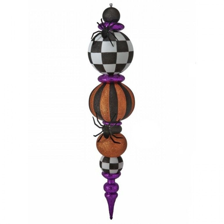 PRE-ORDER 52&quot; GLITTER HALLOWEEN FINIAL Halloween Decor *SHIPS 8/2025* NEW 2025