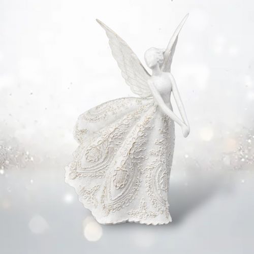 PRE-ORDER 15&quot; White Angel Right Side Christmas Decor *SHIPS 8/2025* NEW 2025