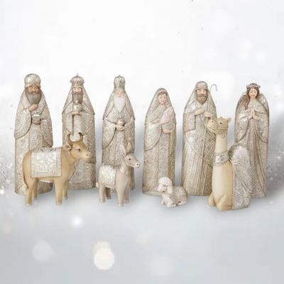 13.5&quot; Nativity Set Of 10 Christmas Decor *SHIPS WITHIN 10 DAYS* NEW 2025