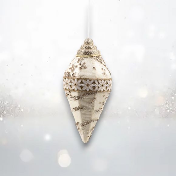 PRE-ORDER 9&quot; Winter Lace Ornament Christmas Decor *SHIPS 8/2025* NEW 2025