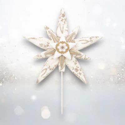 25" Winter Lace Snowflake Foam/Fabric Christmas Decor *SHIPS WITHIN 10 DAYS* NEW 2025