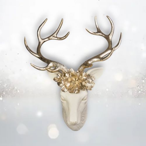 PRE-ORDER 22.5&quot; Winter Floral Reindeer Wall Display Christmas Decor *SHIPS 8/2025* NEW 2025