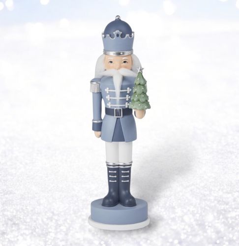 PRE-ORDER 14&quot; Blue Nutcracker With Tree Christmas Decor *SHIPS 8/2025* NEW 2025