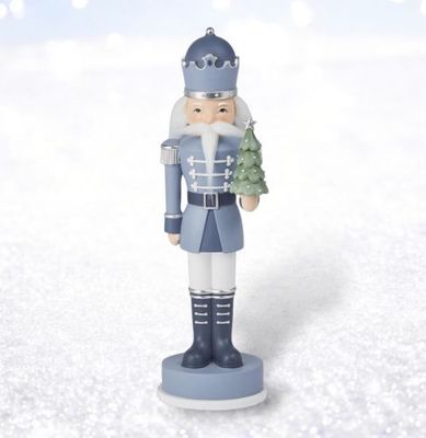 PRE-ORDER 14&quot; Blue Nutcracker With Tree Christmas Decor *SHIPS 8/2025* NEW 2025