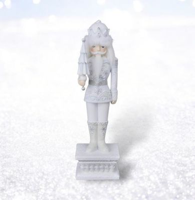 PRE-ORDER 14&quot; White Nutcracker Christmas Decor *SHIPS 8/2025* NEW 2025