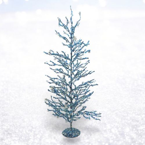 PRE-ORDER 30&quot; Blue Glitter Tree Christmas Decor *SHIPS 8/2025* NEW 2025