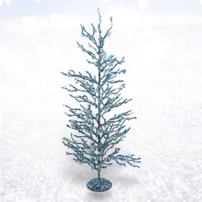 PRE-ORDER 30&quot; Blue Glitter Tree Christmas Decor *SHIPS 8/2025* NEW 2025