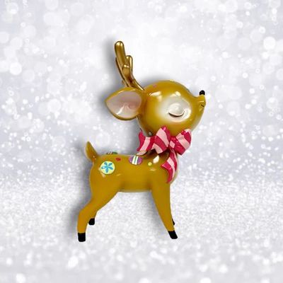 PRE-ORDER 10&quot; Baby Deer With Candy Christmas Decor *SHIPS 8/2025* NEW 2025