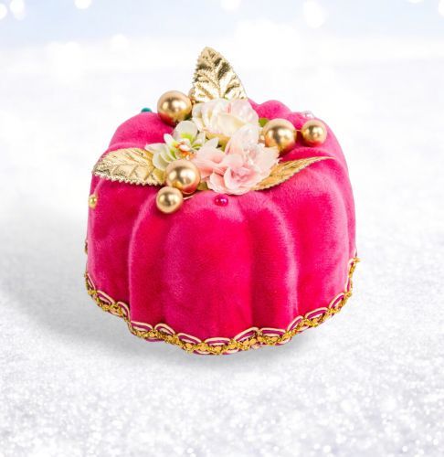 PRE-ORDER 4.5&quot; Fuchsia Bundt Cake Ornament Set Of 2 Christmas Decor *SHIPS 8/2025* NEW 2025