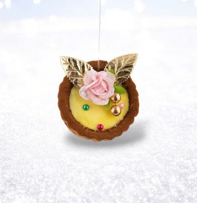 PRE-ORDER 6&quot; Yellow Custard Shell Ornament Set Of 2 Christmas Decor *SHIPS 8/2025* NEW 2025