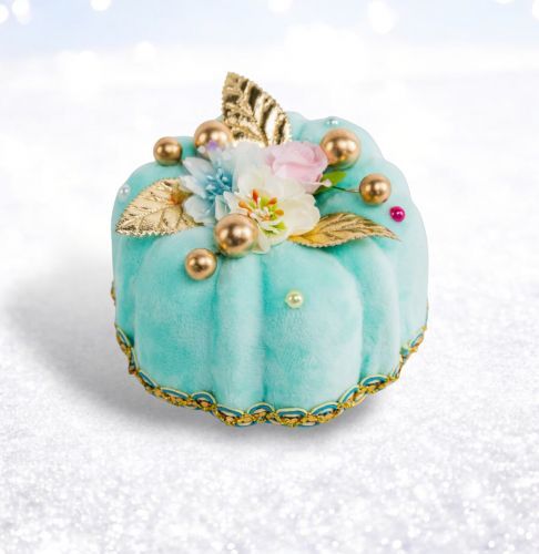 PRE-ORDER 4.5&quot; Blue Bundt Cake Ornament Set Of 2 Christmas Decor *SHIPS 8/2025* NEW 2025