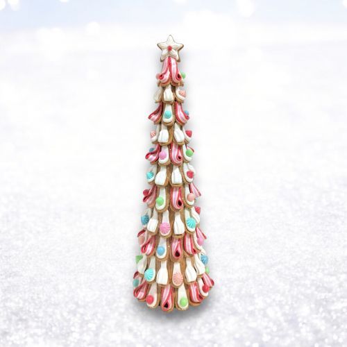 PRE-ORDER 18.5&quot; Pastel Candy Ribbon Tree Christmas Decor *SHIPS 8/2025* NEW 2025