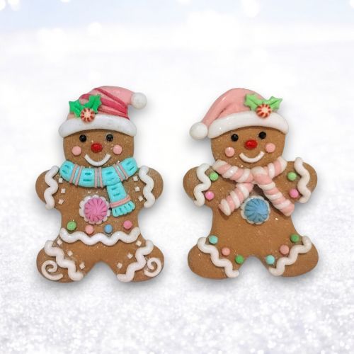PRE-ORDER Pastel Boy/Girl Gingerbread Cookies Ornament Set Of 2 Christmas Decor *SHIPS 8/2025* NEW 2025