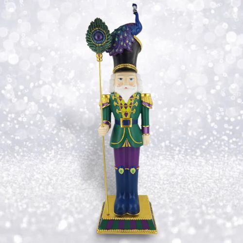 PRE-ORDER 24&quot; Peacock Nutcracker Christmas Decor *SHIPS 8/2025* NEW 2025