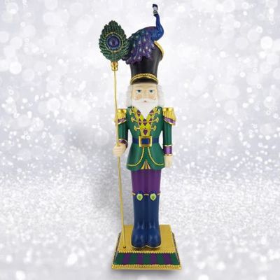 24&quot; Peacock Nutcracker Christmas Decor *SHIPS WITHIN 10 DAYS* NEW 2025