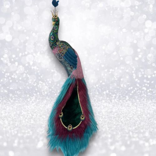 PRE-ORDER 42&quot; Hanging Peacock Right Christmas Decor *SHIPS 8/2025* NEW 2025