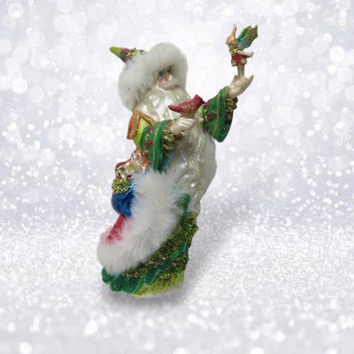PRE-ORDER Santa With Peacock Ornament Christmas Decor *SHIPS 8/2025* NEW 2025
